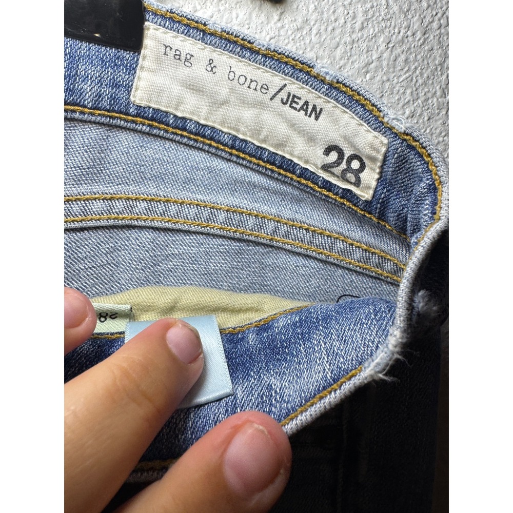 Rag & Bone/JEAN Women 28 Light Wash Slim Boyfriend Denim Jeans Blue - Picture 4 of 4